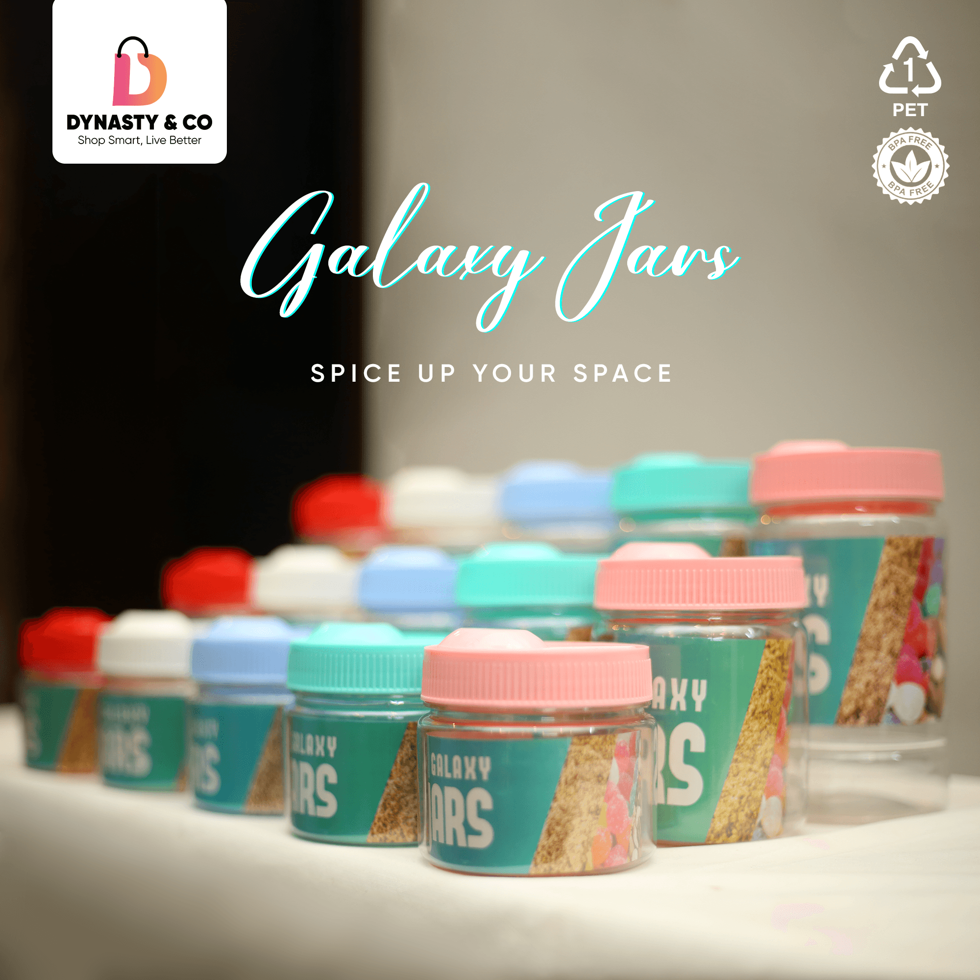 Galaxy Jars | Pack of 18 Pcs | 5 Elegant Colors